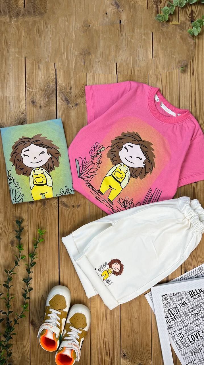 تیشرت شورتک دختر248 سایز35تا50