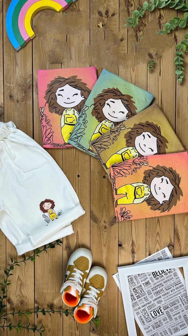 تیشرت شورتک دختر248 سایز35تا50