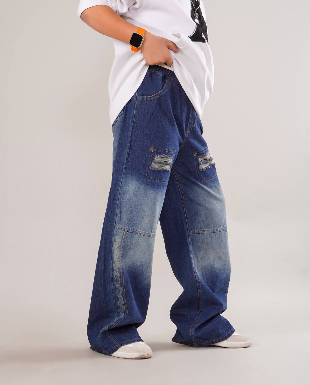 شلوار لی بگ زاپ دار 274 سایز 75 تا 100