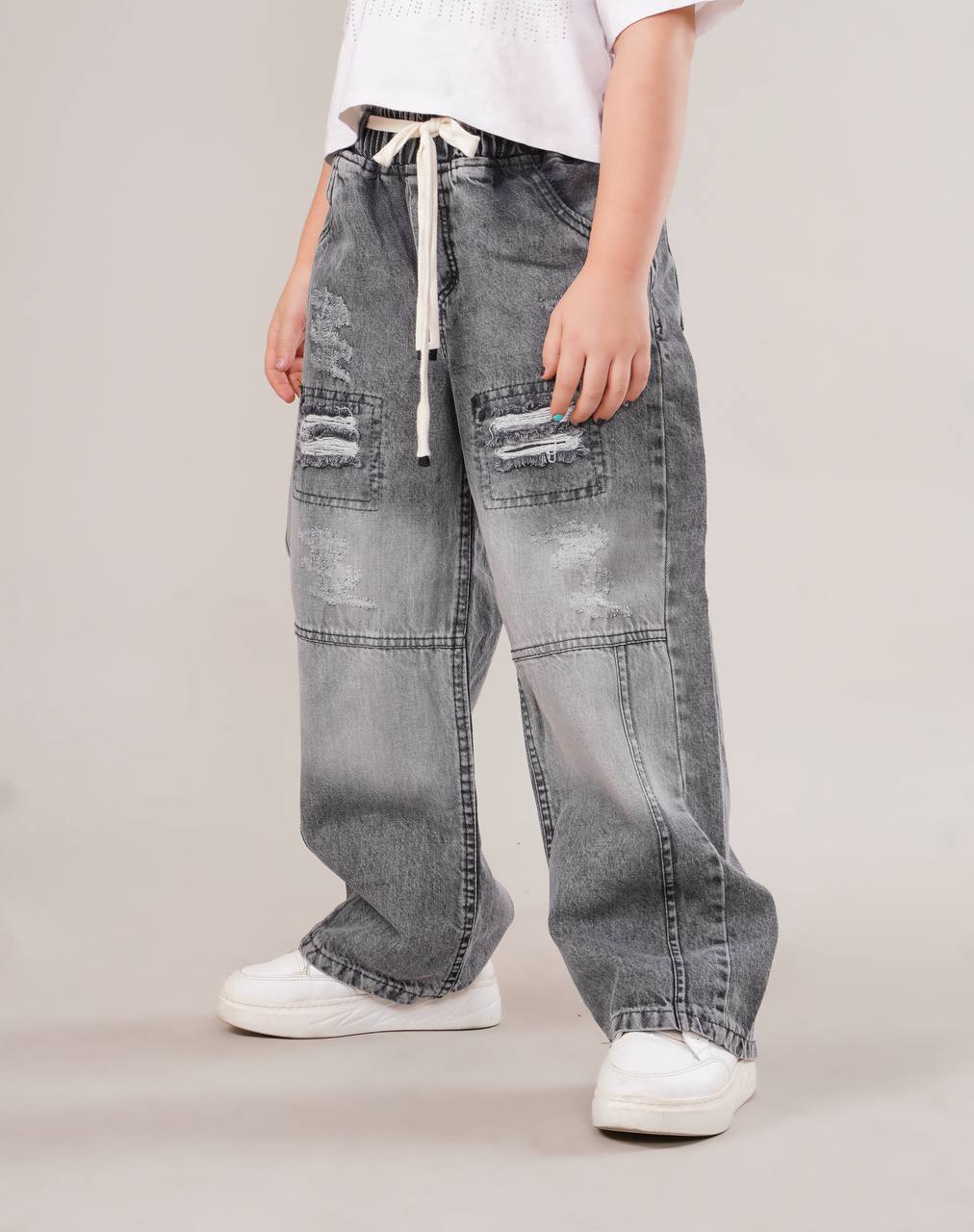 شلوار لی بگ زاپ دار 274 سایز 75 تا 100