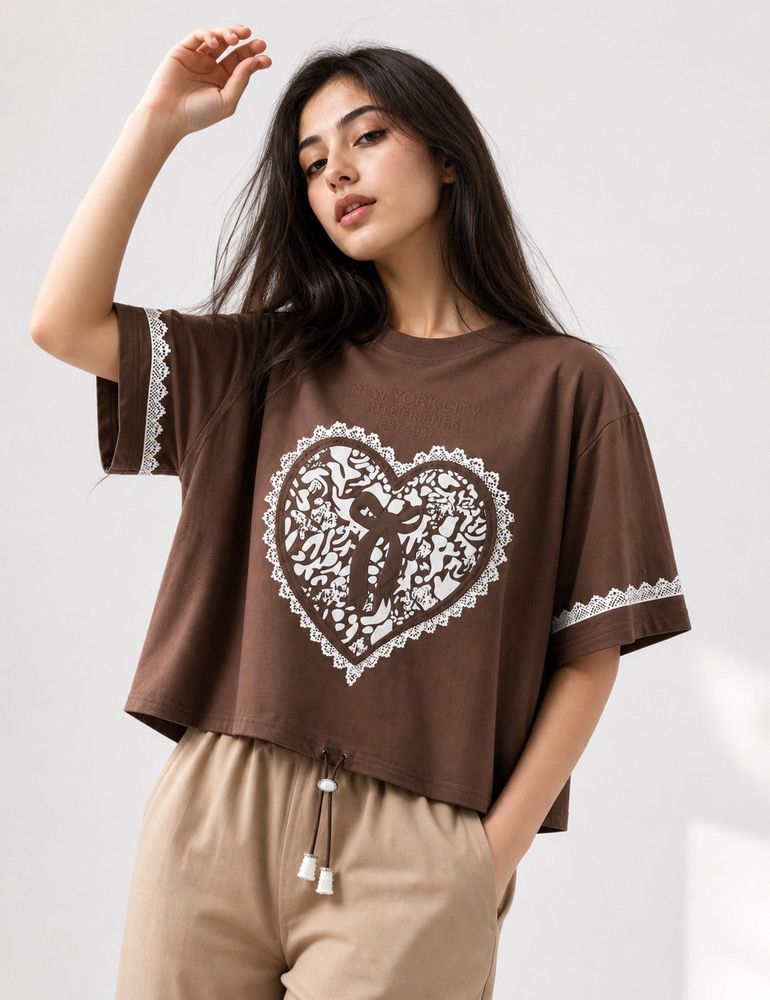 کراپ دخترونه پاپیون483سایز45تا65