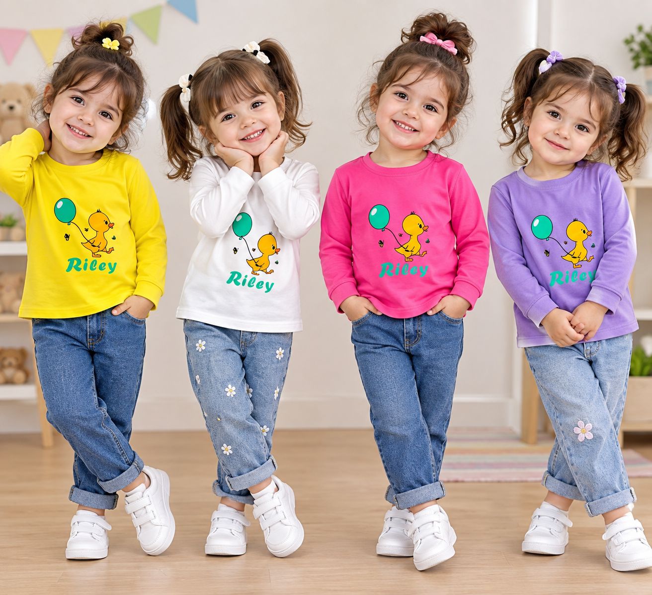 بلوزتک طرح جوجه575سایز35تا45